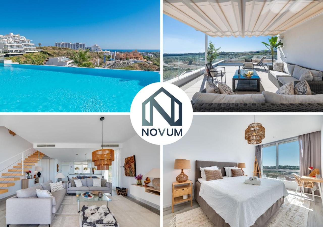 Unique 3-Bdrm Townhouse, Stunning View, Pool & Bbq Daire Estepona Dış mekan fotoğraf