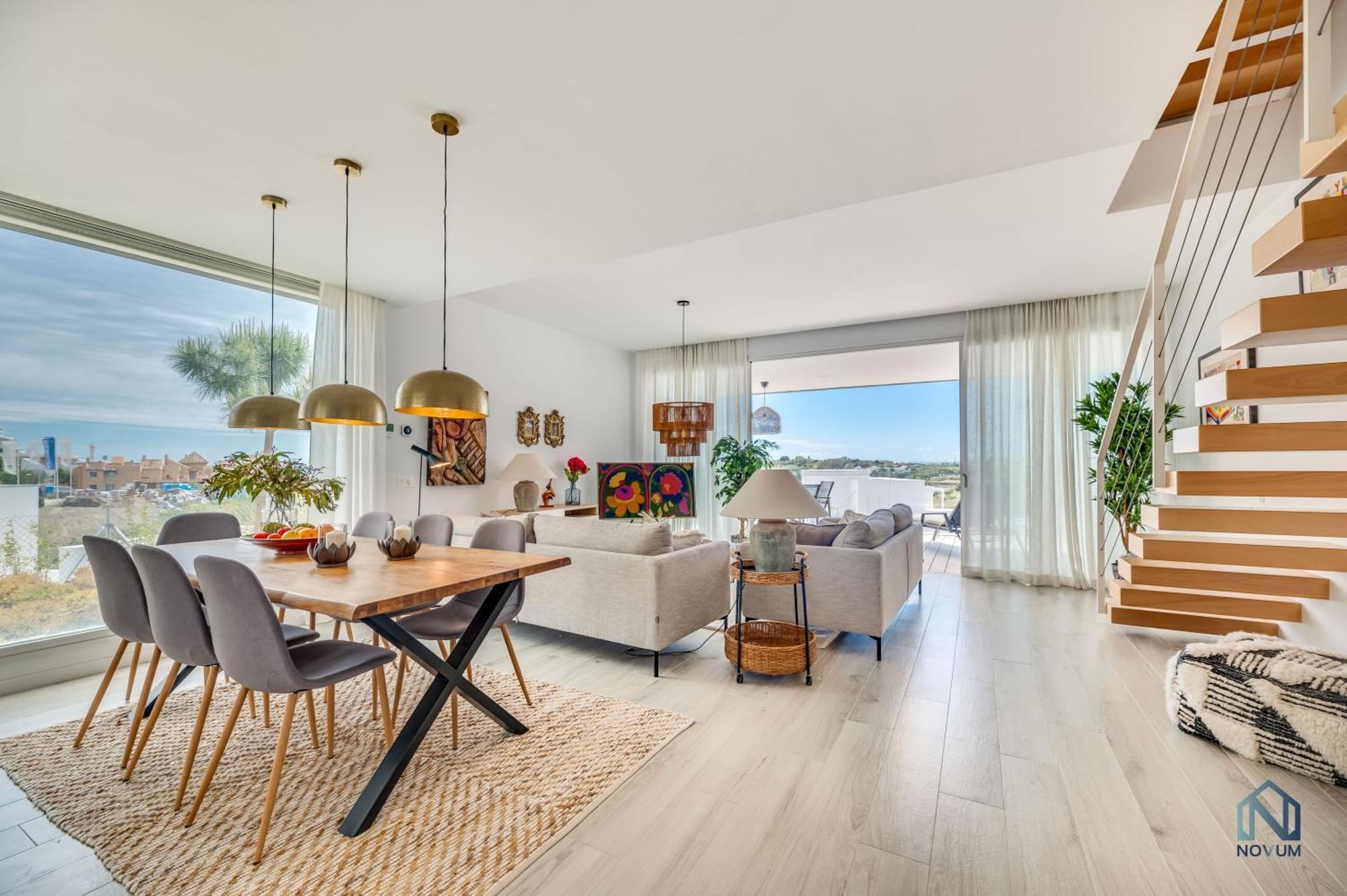Unique 3-Bdrm Townhouse, Stunning View, Pool & Bbq Daire Estepona Dış mekan fotoğraf